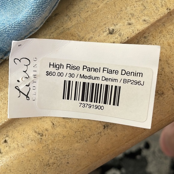 High Rise Panel Flare Denim - Picture 5 of 5